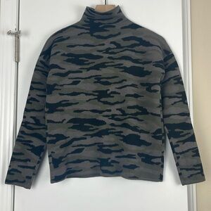 Tahari Safari Stripe Mock Turtleneck